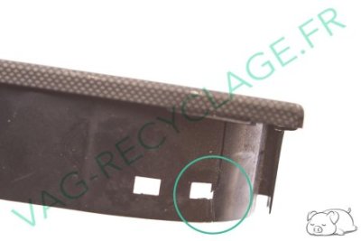 Cache commande ventilation noir/marron look filet droit 1J0819157B Golf 4 Bora - Image 3