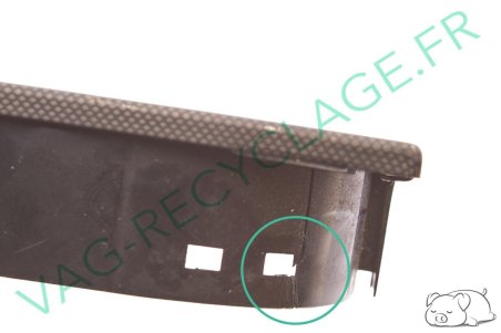 Cache commande ventilation noir/marron look filet droit 1J0819157B Golf 4 Bora - Image 3