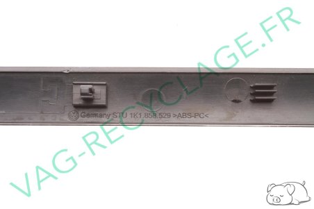 Cache droit tableau de bord 1K1858529 noir/argent look filet Golf 5 Scirocco - Image 5