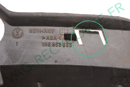 Cache grille pare-choc avant droit 1H6853666 Vento Golf 3 Golf 3 Cabriolet - Image 3