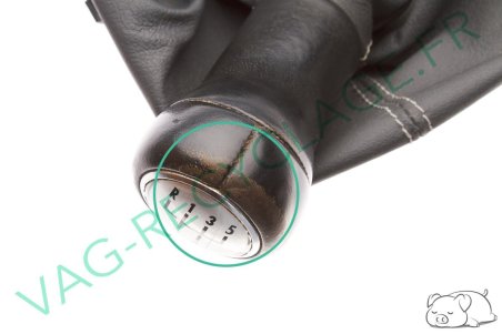 Soufflet de levier de vitesse et pommeau cuir Polo 4 Polo 5 6Q1711113G - Image 4