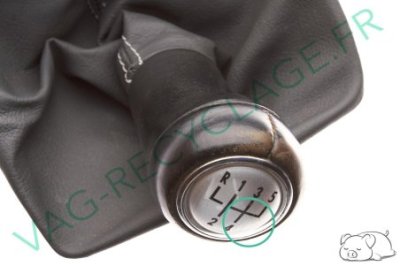 Soufflet de levier de vitesse et pommeau cuir Polo 4 Polo 5 6Q1711113G - Image 5