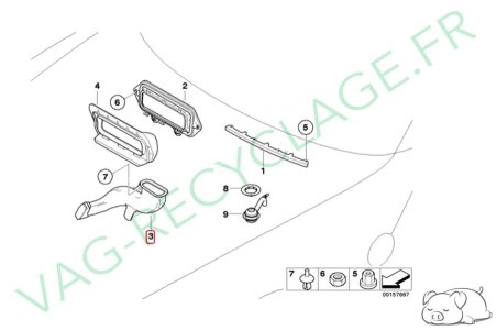 Gouttière évacuation climatisation 64116915180 Bmw Z4 E85 Bmw Z4 E86 RHD - Image 4
