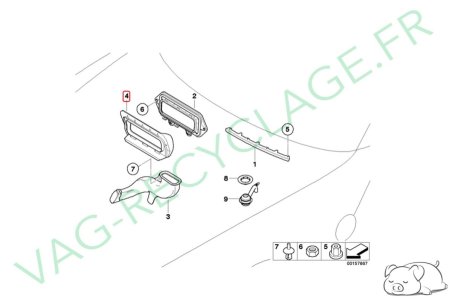 Cadre déflecteur eau climatisation 64116932636 pour Bmw Z4 E85 Bmw Z4 E86 - Image 4