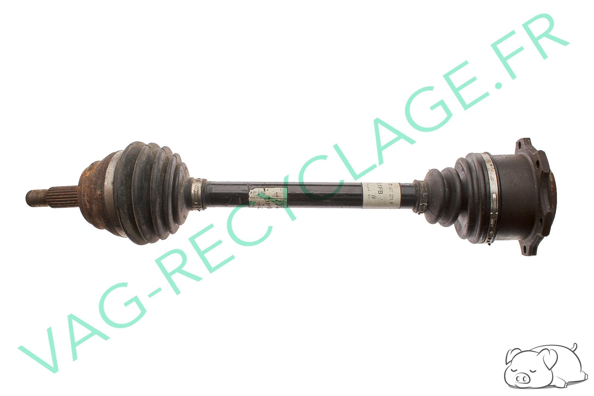 Cardan gauche 1H0407331E pour Vento Golf 3 Golf 4 Cab avec boite automatique - Image 1