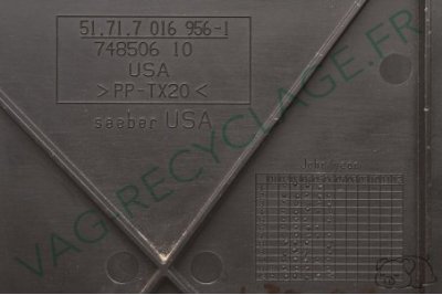 Séparation bac batterie 51717016956 pour BMW Z4 E85 et Bmw Z4 E86 - Image 3