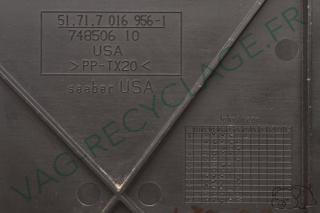 Séparation bac batterie 51717016956 pour BMW Z4 E85 et Bmw Z4 E86 - Image 3