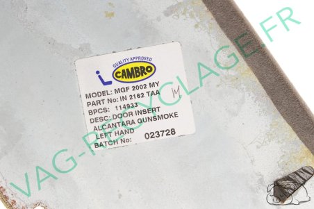 Insert en alcantara panneau porte gauche pour MGTF MG TF (Gunsmoke) - Image 5