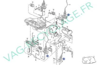 Module fermeture centralisé arrière 893862153A Audi 100 C3 Audi 80 B3 / B4 - Image 4