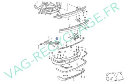Support pare-choc arrière gauche 1J5807393 pour Bora - Image 5