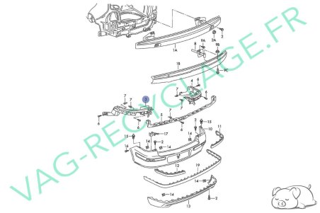 Support pare-choc arrière gauche 1J5807393 pour Bora - Image 5