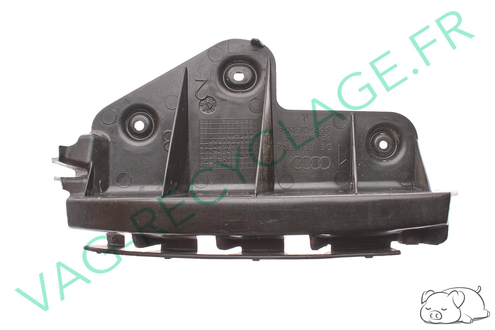 Support pare-chocs arrière droit 8P3807394 Audi A3 8P 3 portes 2003 à 2012 - Image 1