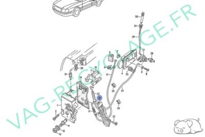 Support câbles ouverture de porte arrière droite 893839132 Audi 80 B3 B4 - Image 5