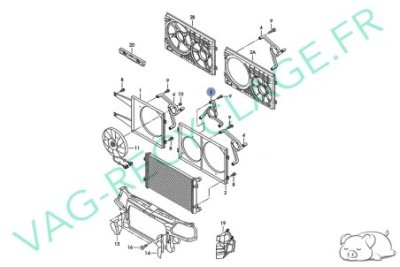 Support ventilateur radiateur moteur 1J0121206D Bora Polo 4 Golf 4 - Image 4