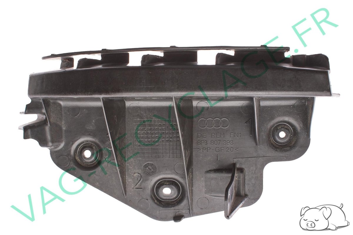 Support pare-chocs arrière gauche 8P3807393 Audi A3 8P 3 portes 2003 à 2012 - Image 1