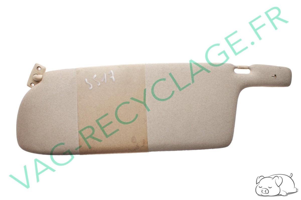 Pare-soleil gauche beige clair 443857551 pour Audi 100 C3 et Audi 200 C3 - Image 1