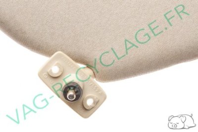 Pare-soleil gauche beige clair 443857551 pour Audi 100 C3 et Audi 200 C3 - Image 3