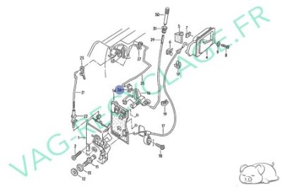 Clips de la barre du bouton de porte 443837305A Audi 100 C3 Audi 80 B3 B4 - Image 5