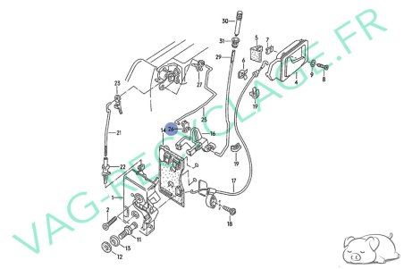 Clips de la barre du bouton de porte 443837305A Audi 100 C3 Audi 80 B3 B4 - Image 5