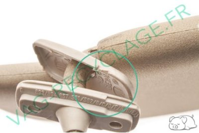 Pare-soleil gauche gris beige 893857551C pour Audi 80 B3 et Audi 80 B4 - Image 4