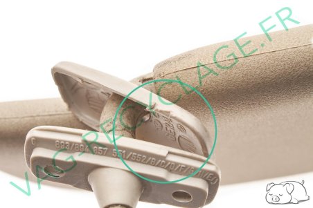 Pare-soleil gauche gris beige 893857551C pour Audi 80 B3 et Audi 80 B4 - Image 4