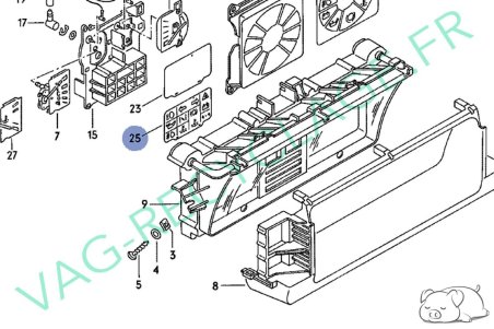Plaque voyants dans le compteur 811919249M pour Audi 80 B2 et Audi Coupé GT - Image 3