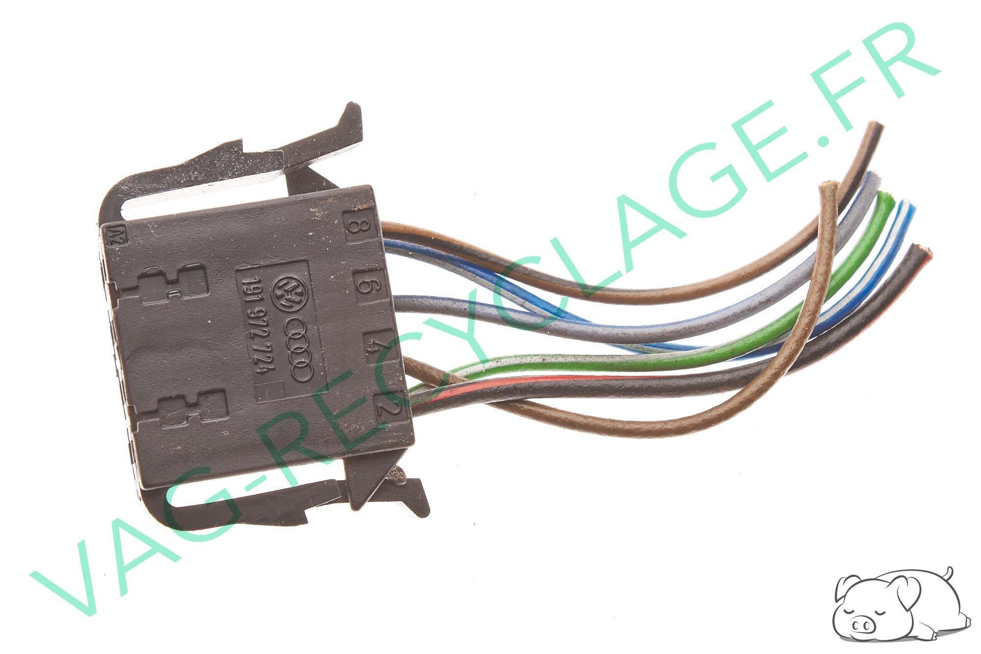 Fiche connecteur 8 pôles 191972724 pour Audi Seat Skoda Volkswagen - Image 1