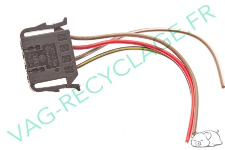 Fiche connecteur 4 pôles 191972704 Passat Corrado Golf 3 Polo 2 Polo 3 - Image 1