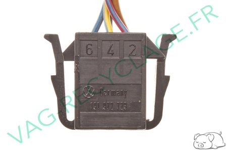 Fiche connecteur 6 pôles 191972723 Polo 3 Corrado Golf 2 Golf 3 Passat Sharan - Image 2