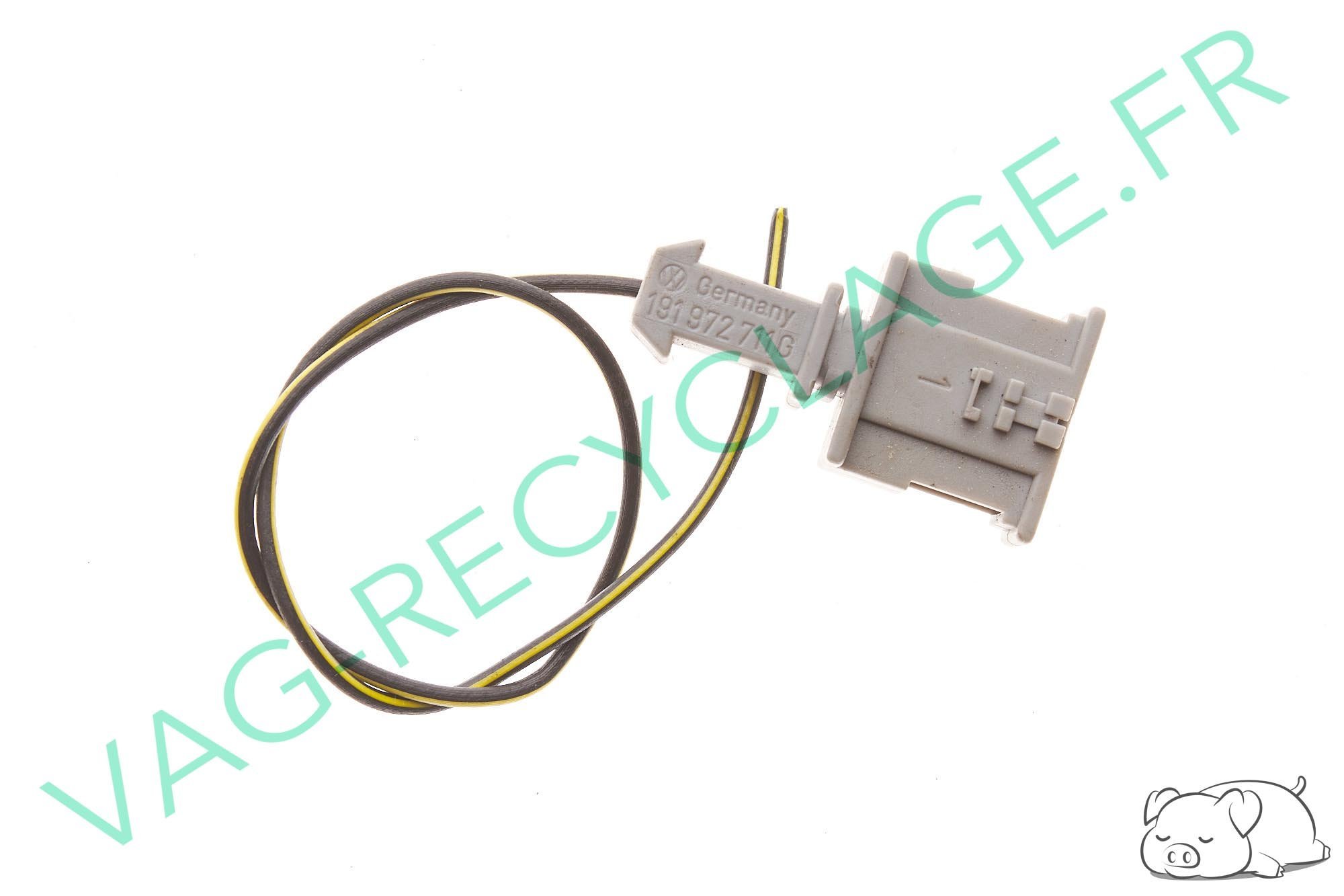 Fiche connecteur Gris 1 pôle 191972711G pour Audi Seat Skoda Volkswagen - Image 1