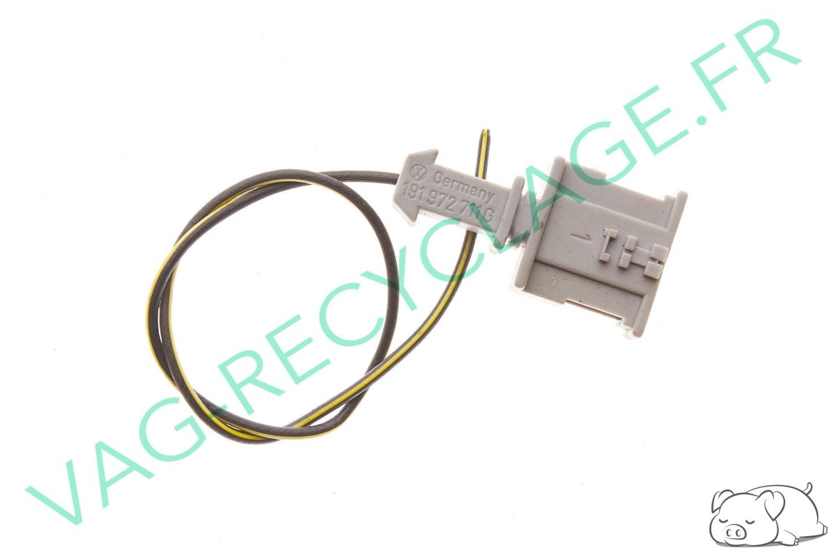 Fiche connecteur Gris 1 pôle 191972711G pour Audi Seat Skoda Volkswagen - Image 1