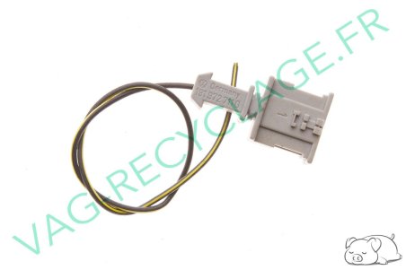 Fiche connecteur Gris 1 pôle 191972711G pour Audi Seat Skoda Volkswagen - Image 1