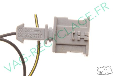 Fiche connecteur Gris 1 pôle 191972711G pour Audi Seat Skoda Volkswagen - Image 2