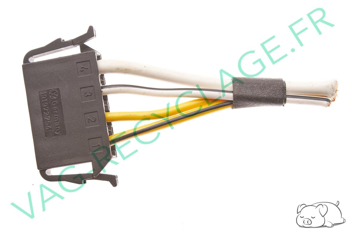 Fiche connecteur 4 pôles 191972754 Polo 3 Passat Golf 3 Transporter T4 - Image 1