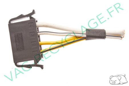 Fiche connecteur 4 pôles 191972754 Polo 3 Passat Golf 3 Transporter T4 - Image 1