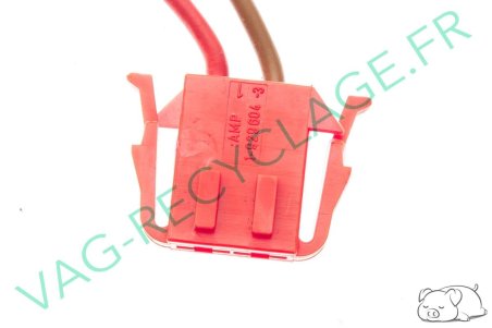 Fiche connecteur 2 pôles Rouge 191972752 Corrado Passat Golf 3 Transporter T4 - Image 3
