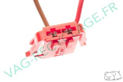 Fiche connecteur 2 pôles Rouge 191972752 Corrado Passat Golf 3 Transporter T4 - Image 4