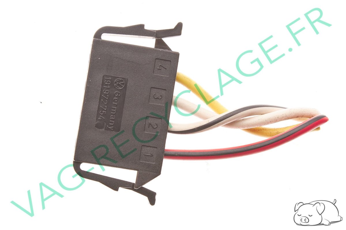 Fiche connecteur 4 pôles 191972754 Polo 3 Passat Golf 3 Transpor - Image 1