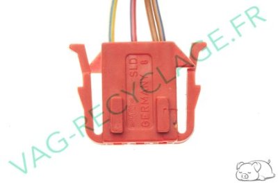 Fiche connecteur 3 pôles Rouge 191972703B Passat Corrado Golf 3 Polo 2 Polo 3 - Image 3