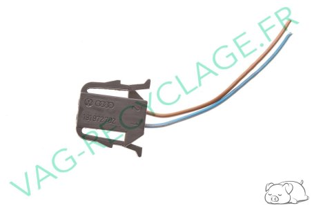 Fiche connecteur noir 2 pôles 191972702 pour Audi Seat Skoda Volkswagen - Image 1