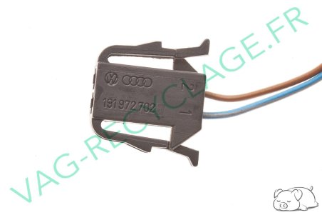 Fiche connecteur noir 2 pôles 191972702 pour Audi Seat Skoda Volkswagen - Image 2
