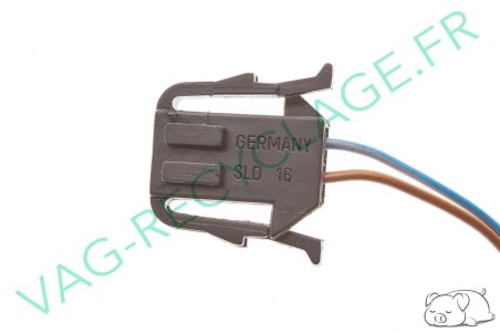 Fiche connecteur noir 2 pôles 191972702 pour Audi Seat Skoda Volkswagen - Image 3