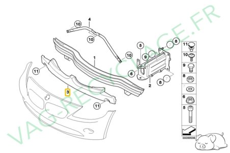 Absorbeur de choc traverse pare-choc avant 7167487 Bmw Z4 E85 et Bmw Z4 E86 - Image 5