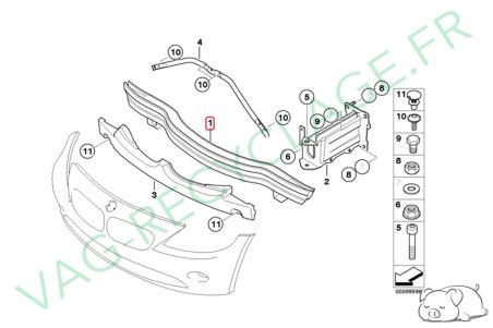 Traverse support pare-choc avant 7048830 Bmw Z4 E85 et Bmw Z4 E86 - Image 7