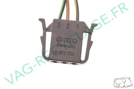 Fiche connecteur 3 pôles 191972703 pour Passat Corrado Golf 3 Polo 2 Polo 3 - Image 2