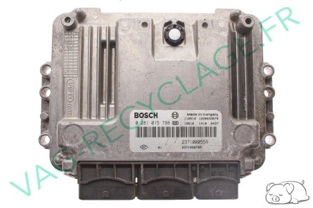 Calculateur moteur ECU Bosch 237100055R 0281015798 Renault Megane 3 1.9DCI 130 - Image 1