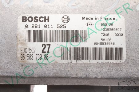 Calculateur moteur ECU Bosch EDC15C2 9658373080 0281011525 Peugeot 206 2.0 HDI - Image 3