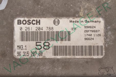 Calculateur moteur Bosch MA3.1 9631528780 0261204788 Citroën Saxo 1.1i - Image 2