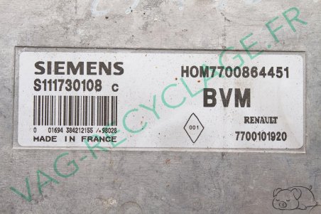 Calculateur moteur ECU Siemens 7700101920 HOM7700864451 Renault Megane 1 1.6i - Image 3