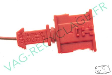 Fiche connecteur Rouge 1 pôle 191972711B pour Audi Seat Skoda Volkswagen - Image 2